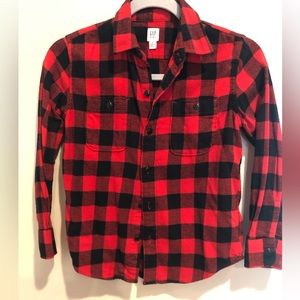 Gap Kids Boys Buffalo Plaid Flannel Shirt